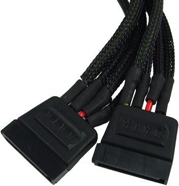 Actual product image Phobya SATA power Y-cable