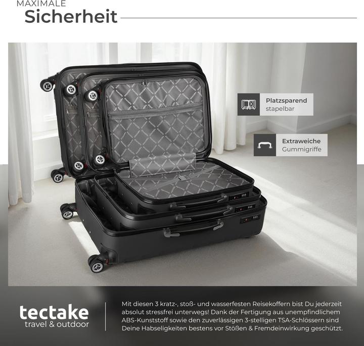 Actual product image tectake Trolley Set of 3 (98 l, M (50 - 90l), L (90 - 115l))