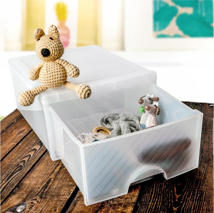 Image du produit Rotho Boîte à tiroirs 3 pièces, Transparent (35 x 14.5 x 25.5 cm, 38.70 l)