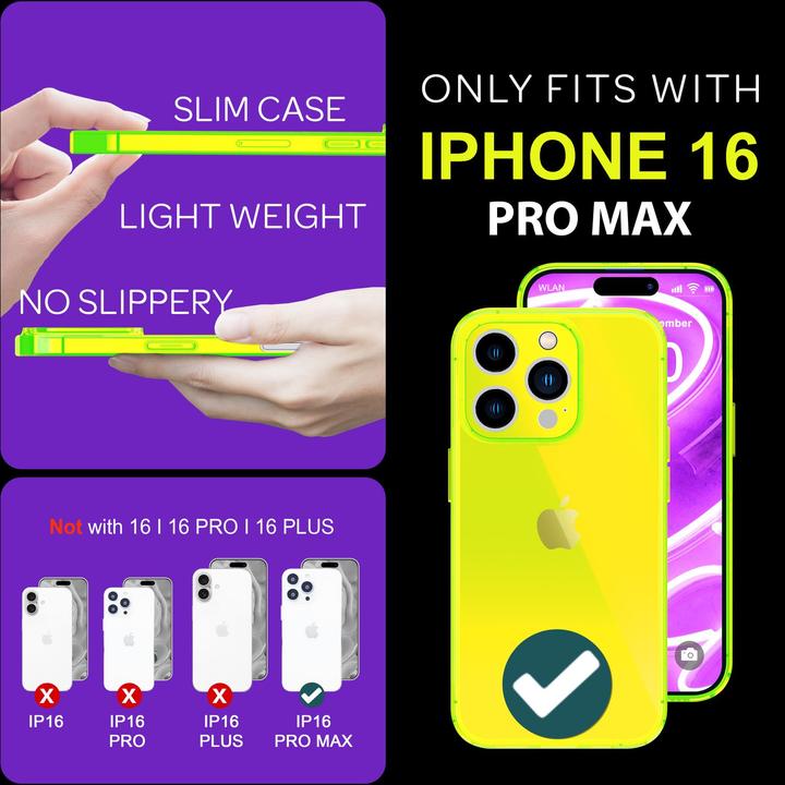 Image du produit Nalia Transparent Transparent Neon Silicone Cover (Apple iPhone 16 Pro Max)