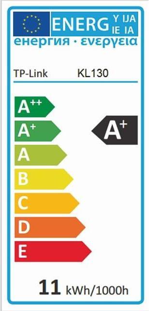 Energy Label TP-Link KL130 (E26, E27, 10 W, 800 lm, 1 x, C)