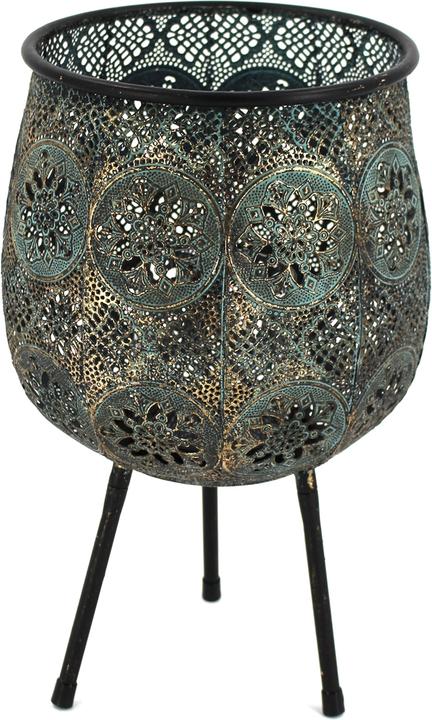 HTI-Living Metal Lantern on Feet (1 x, 24 x 36 cm)