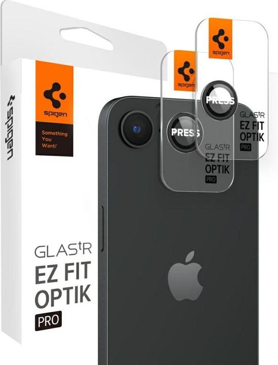 Actual product image Spigen Optik Pro EZ Fit iPhone 16e Lens Protector (2 Piece, Apple iPhone 16e)
