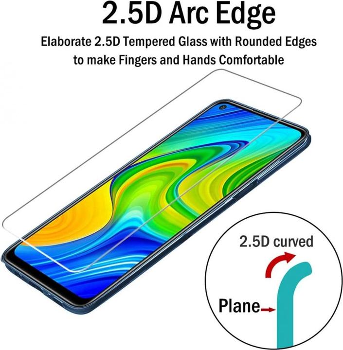 Actual product image Screenguard Xiaomi Redmi Note 9 Protective Glass Film Case Friendly Design (1 Piece, Xiaomi Redmi Note 9)