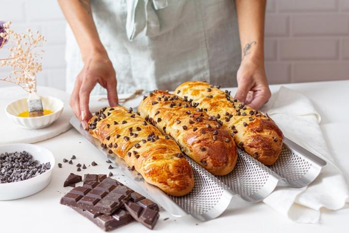 Produktbild de Buyer 3 Baguetten Edelstahl Perfo. Blech