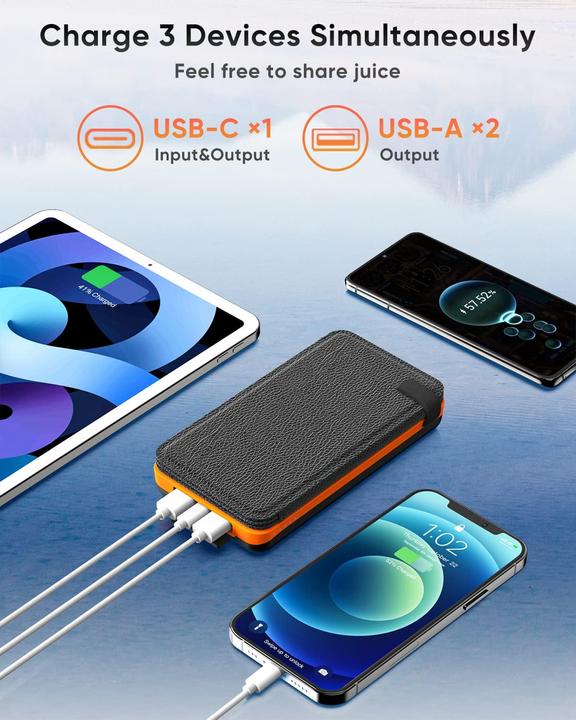 Produktbild Hiluckey Solar Powerbank mit 4 Solarpanels (25000 mAh, 15 W)