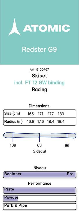 Actual product image Atomic Redster G9 (165 cm, With binding)