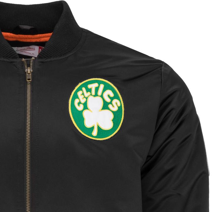 Immagine prodotto Mitchell & Ness Veste Bomber in raso M&N - PATCHES Boston Celtics (S)
