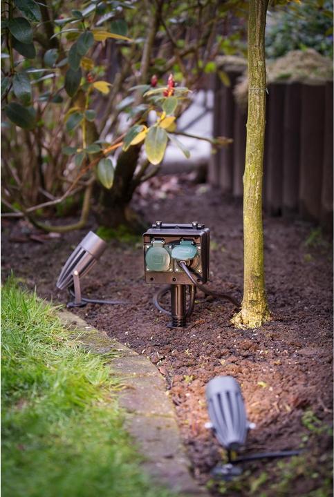 Produktbild Brennenstuhl Gartensteckdose mit Erdspiess (4 x, CEE 7/3, 1.40 m)