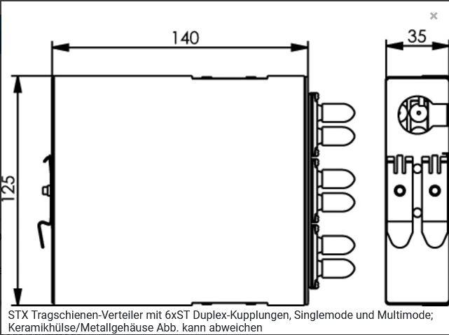 Produktbild Telegärtner LWL-Verteilerplatte H82050S0001 Lichtgrau (RAL 7035)
