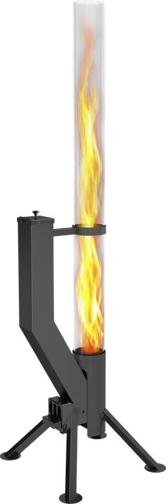 Produktbild Gardenflare Feuerrohr Premium – elegante Edelstahl Feuersäule und Pelletfackel - schwarz