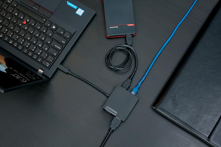 Actual product image Lenovo USB-C adapter (USB-C, 2 Ports)