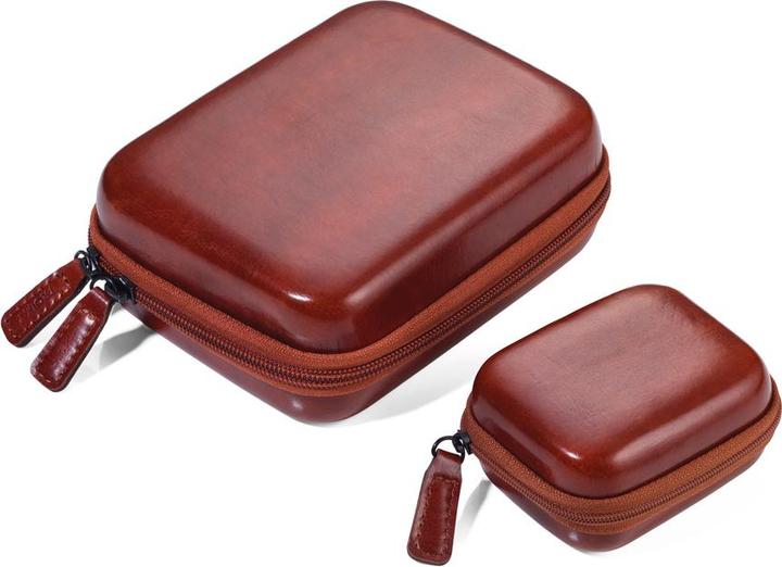 Troika Custodia per accessori da viaggio Onpack in similpelle marrone
