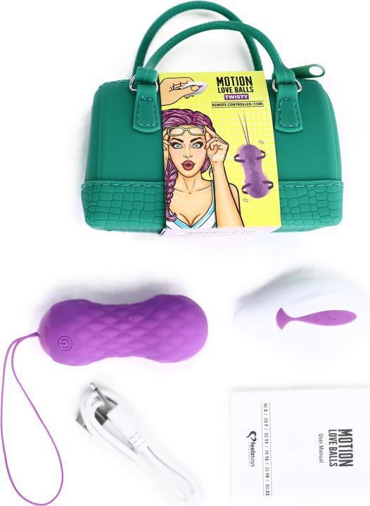 Actual product image FeelzToys Remote Controlled Motion Love Balls Twisty