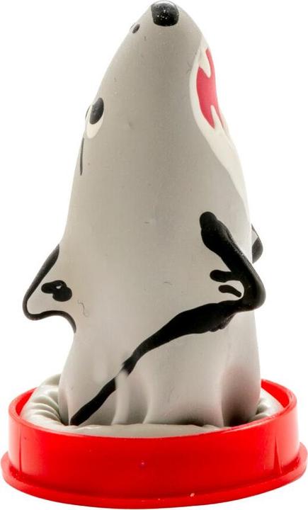 Actual product image Erco Hand-painted joke condom "Shark" made of natural rubber latex (1 pcs.)
