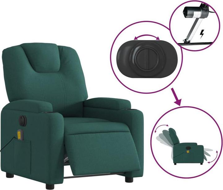 Immagine prodotto VidaXL Sedia da massaggio elettrica in tessuto