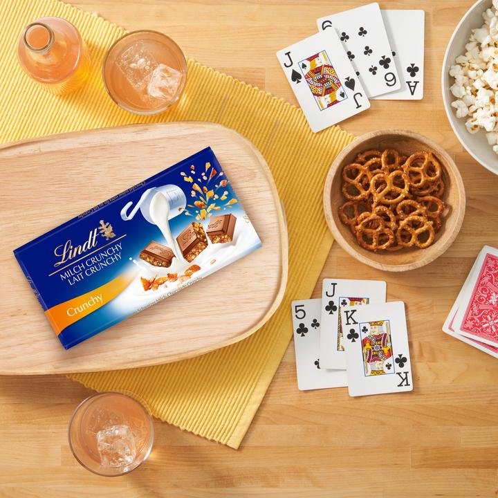 Image du produit Lindt Tablette de chocolat au lait Crunchy (500 g)