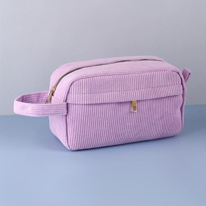 Produktbild Only-Bags.Store Geräumiges Cord-Federmäppchen - Langlebiger & stilvoller Schulbedarfsorganisator für Jugendliche