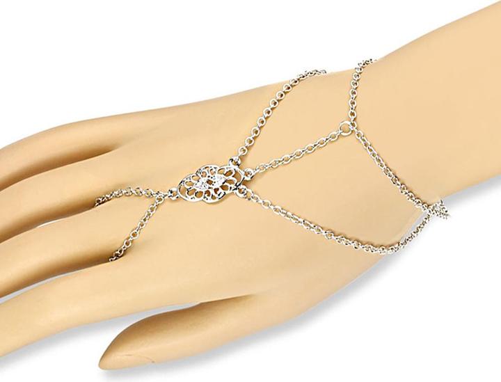 Star Piercing Armkette silber Vintage (Messing)