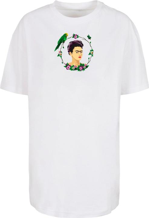 Actual product image Merchcode Ladies Frida Kahlo - Botanic frame Oversized Boyfriend Tee - 118623 (XS)