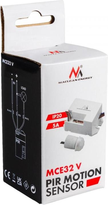 Produktbild Maclean PIR Bewegungsmelder, 12-24V DC, MCE32 V