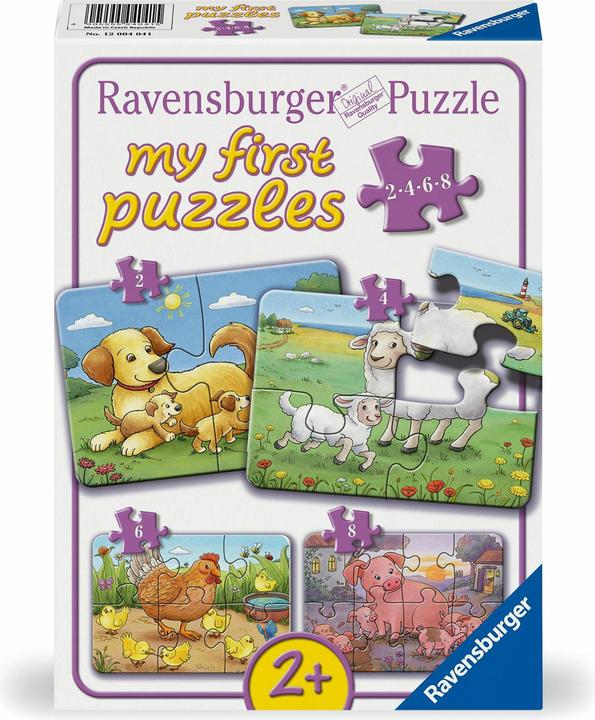 Actual product image Ravensburger Children's puzzle - 12004041 Small farm animals - my first puzzle with 2,4,6,8 pieces - (8 pieces)