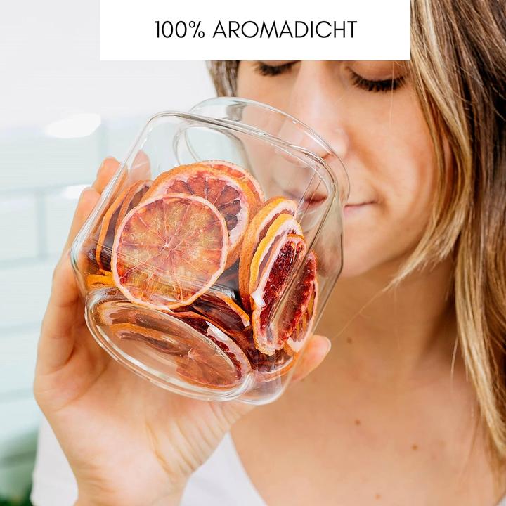 Image du produit Econovo Verres à provisions avec couvercle carré 600ml 3 pièces (0.60 l)