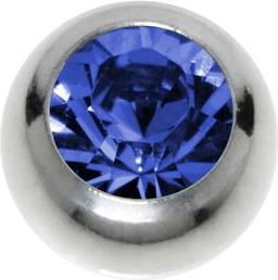 Bijouteria 1.2mm Piercing-Kugel (Kristall, Edelstahl)