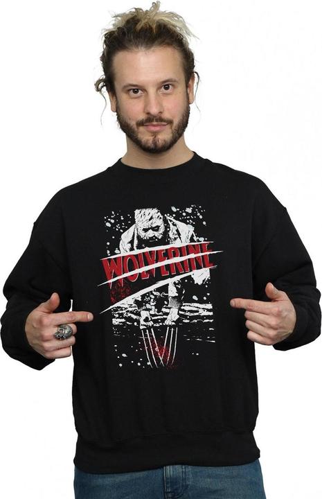 Actual product image Mens X-Men Split Red Wolverine Sweatshirt (4XL)
