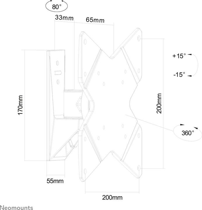 Produktbild Neomounts Fpma-W815 (Wand, 40")