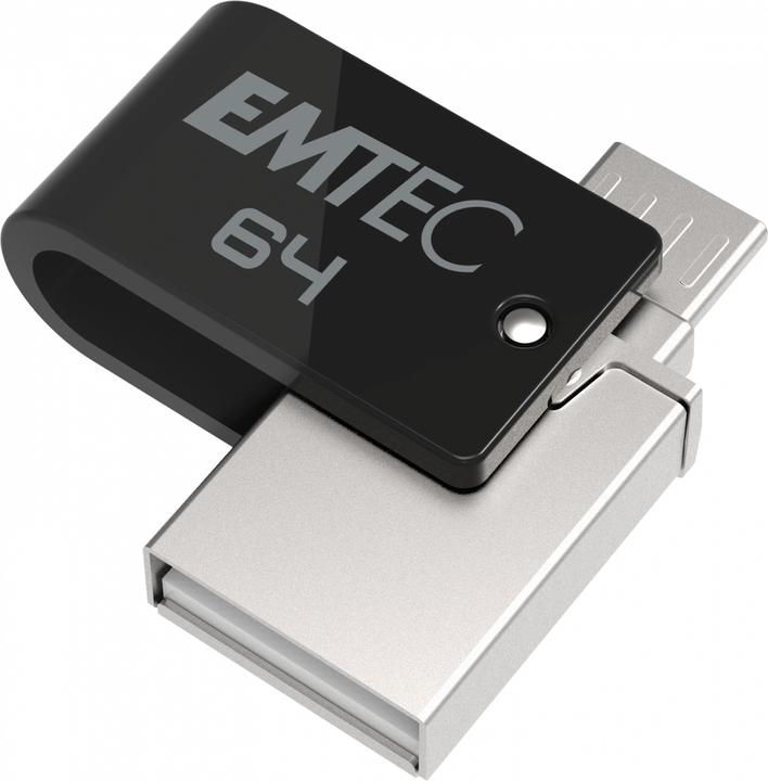 Productafbeelding Emtec Dubbele USB2.0 micro-USB T260 64GB (64 GB, USB-A)
