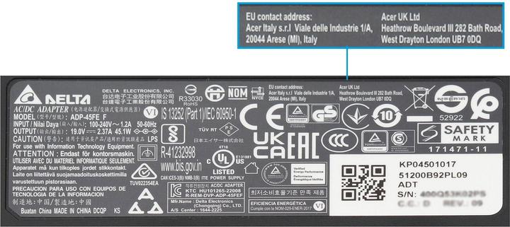 Actual product image Acer KP04501017 (45 W)