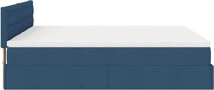 Produktbild VidaXL Ottoman-Bett mit Matratzen Blau 200x200 cm Stoff Bettrahmen (200 x 200 cm)