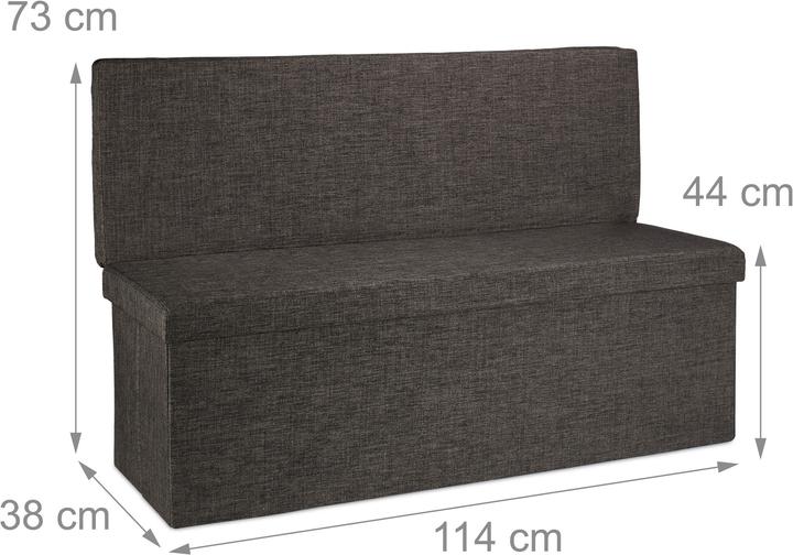 Actual product image Relaxdays Folding Storage Ottoman