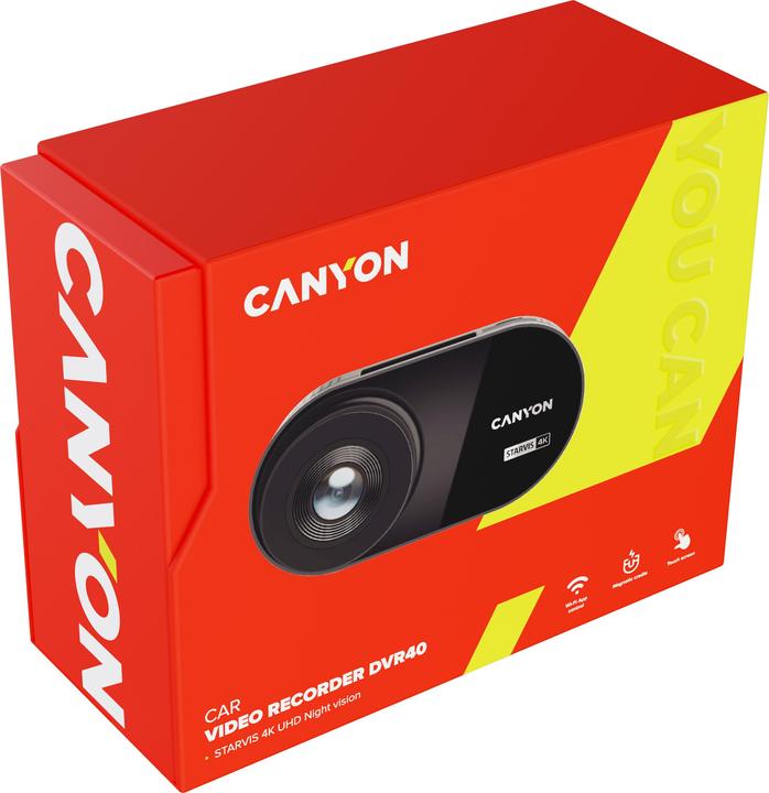 Produktbild Canyon DVR40, 3' IPS with touch screen, Mstar8629Q, Sensor SONY415, Wifi, 4K resolution (WLAN, Eingebautes Display, 4K)