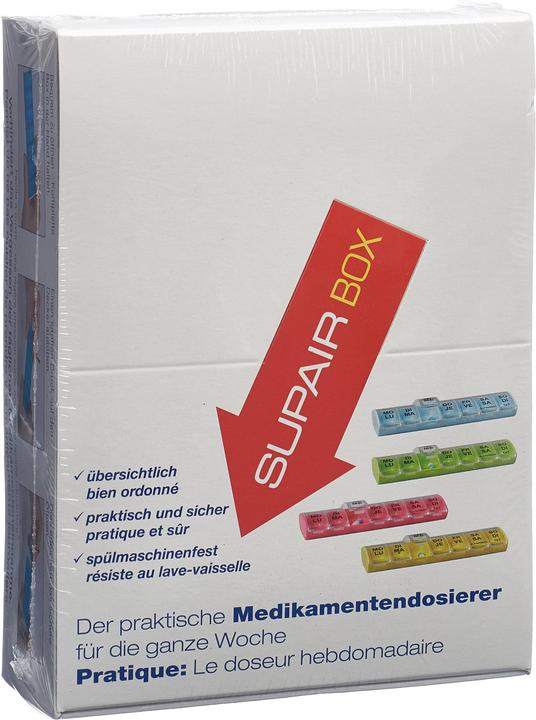Produktbild Supairbox 1x7 Wochendispenser deutsch/französisch rainbow à 12 Stück