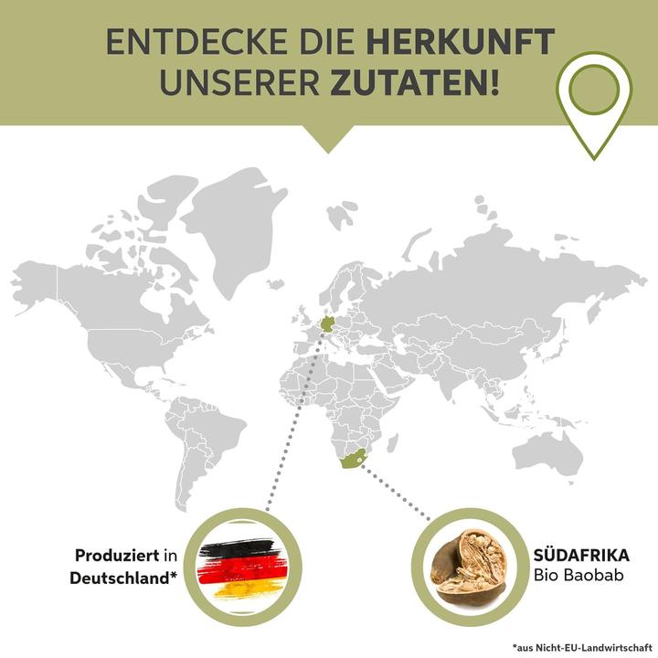 Produktbild Eltabia Bio Baobab-Pulver | Affenbrotbaum gemahlen | Apothekerbaum in Rohkost Qualität (Pulver, 100 g)