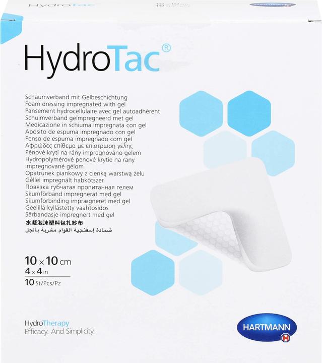 Actual product image Hartmann HYDROTAC Foam dressing 10x10 cm sterile, 10 pcs VER