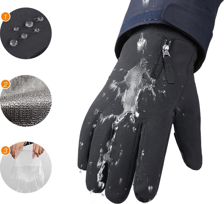 Actual product image Hurtel Rutschfeste Winter-Handy-Sporthandschuhe (XL)