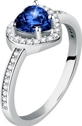 Immagine prodotto Morellato Anello a cuore in argento lucido con zircone blu Tesori SAVB150 - Circuito: 52 mm (52, 925 Argento)