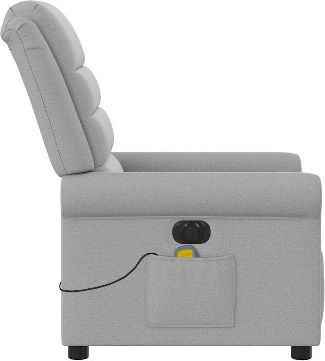 Immagine prodotto VidaXL Poltrona massaggiante elettrica in tessuto grigio nuvola
