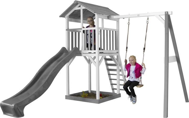 Image du produit Axi Beach Tower Tour de jeux avec balançoire simple - Toboggan gris