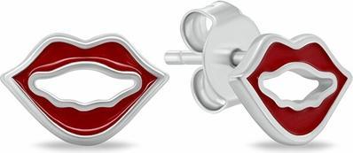 Brilio Silver - Silver heart earrings with zircons EA1065W