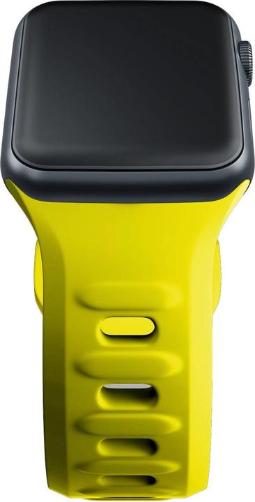 Actual product image 3MK Silicone Watch Strap żółty/yellow dla Apple Watch 42/44/45/49mm (Stainless steel, Silicone)