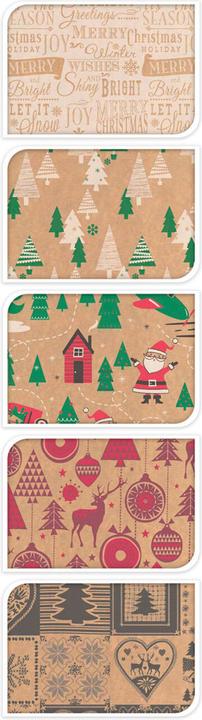 Actual product image No Name Wrapping Paper Kraft Set Christmas, 11pcs. (Gift ribbon, 11 x)