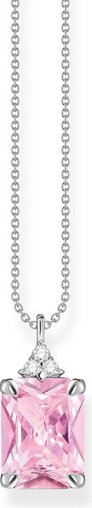 Thomas Sabo Kette pinker Stein silber (925er Silber, 40 - 45 cm)
