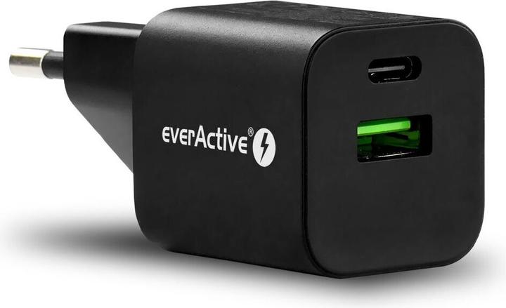 Actual product image Everactive Charger usb/usb-c qc3.0 30w technology quite black (30 W)