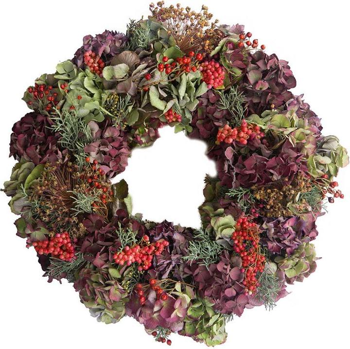 Immagine prodotto VEG and the City Corona d'Avvento di fiori secchi Piana - senza candele (40 cm)