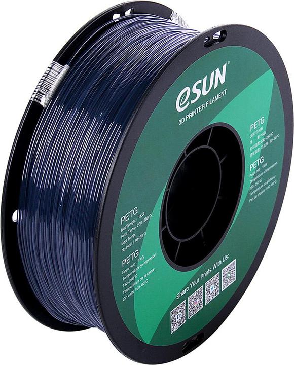 Actual product image eSUN PETG Grey Transparent Filament 1.75mm 1Kg (PETG, 1.75 mm, 1000 g, Grey)