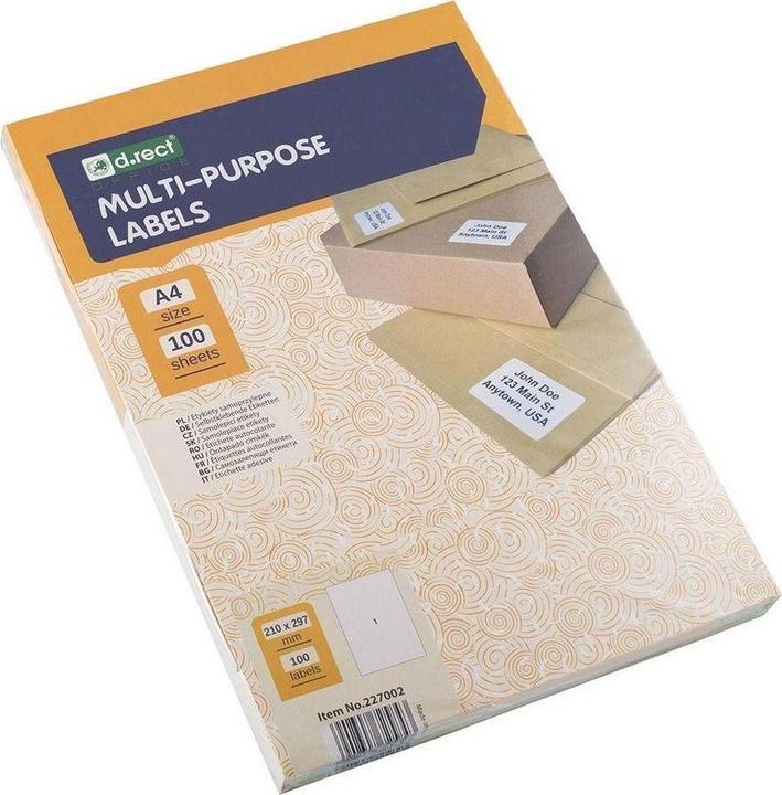 Image du produit D.Rect Étiquette autocollante A4